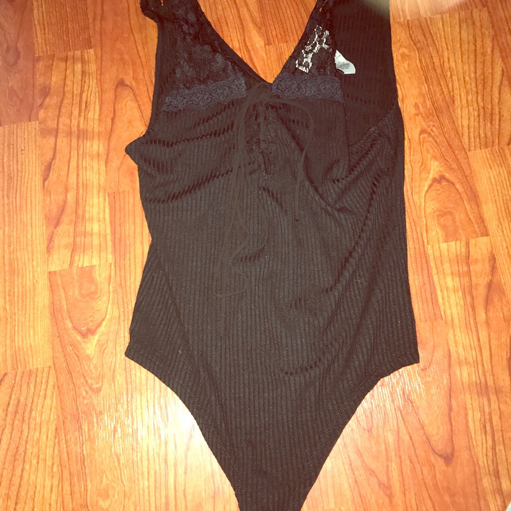 Black Onesie With Lace